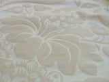 By Yard Scalamandre "Hunt Damask" in Special Ivory 100% Cotton Renaissance Damask Heavy MSRP USD300+/Y