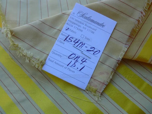 Scalamandre "province" Stripe Silk Taffeta and Silk Satin Golds Bty MSRP USD 500+/Y