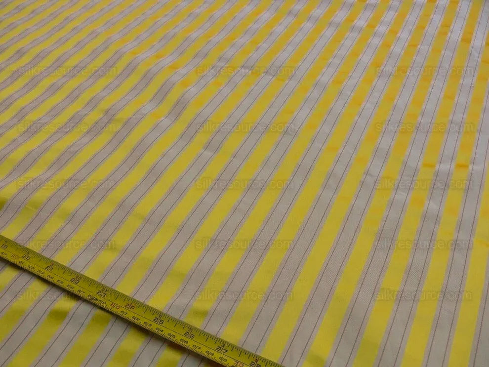 Scalamandre Province Stripe Silk Taffeta and Silk Satin Golds Bty MSRP USD 500+/Y