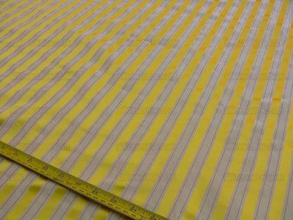 Scalamandre Province Stripe Silk Taffeta and Silk Satin Golds Bty MSRP USD 500+/Y