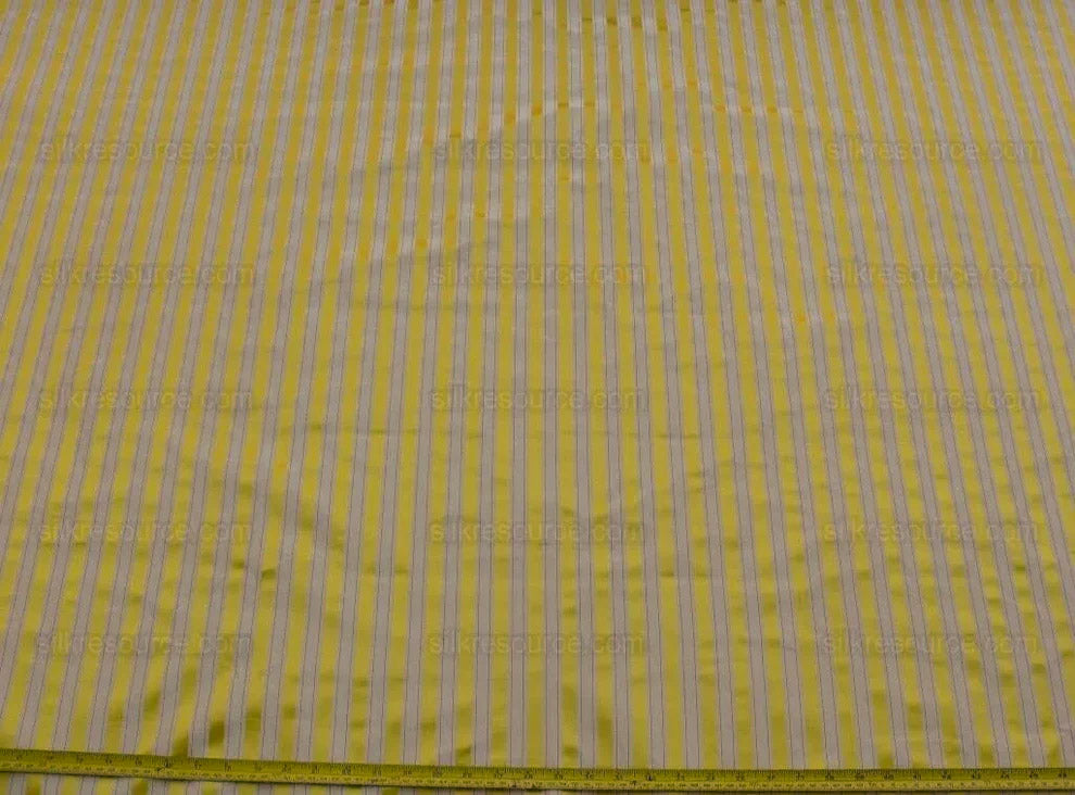 Scalamandre Province Stripe Silk Taffeta and Silk Satin Golds Bty MSRP USD 500+/Y