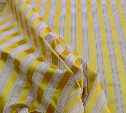 Scalamandre Province Stripe Silk Taffeta and Silk Satin Golds Bty MSRP USD 500+/Y