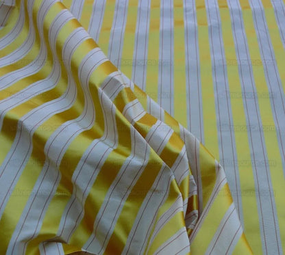 Scalamandre "province" Stripe Silk Taffeta and Silk Satin Golds Bty MSRP USD 500+/Y