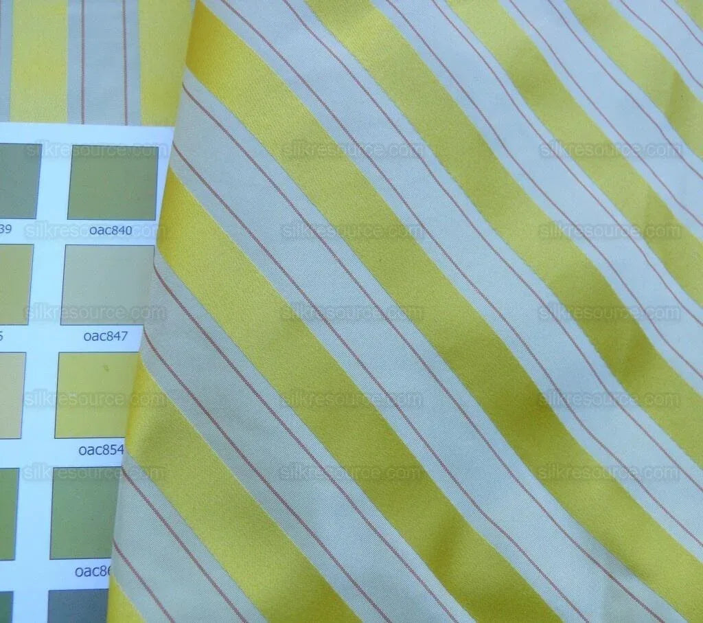 Scalamandre "province" Stripe Silk Taffeta and Silk Satin Golds Bty MSRP USD 500+/Y