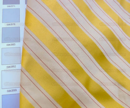 Scalamandre Province Stripe Silk Taffeta and Silk Satin Golds Bty MSRP USD 500+/Y