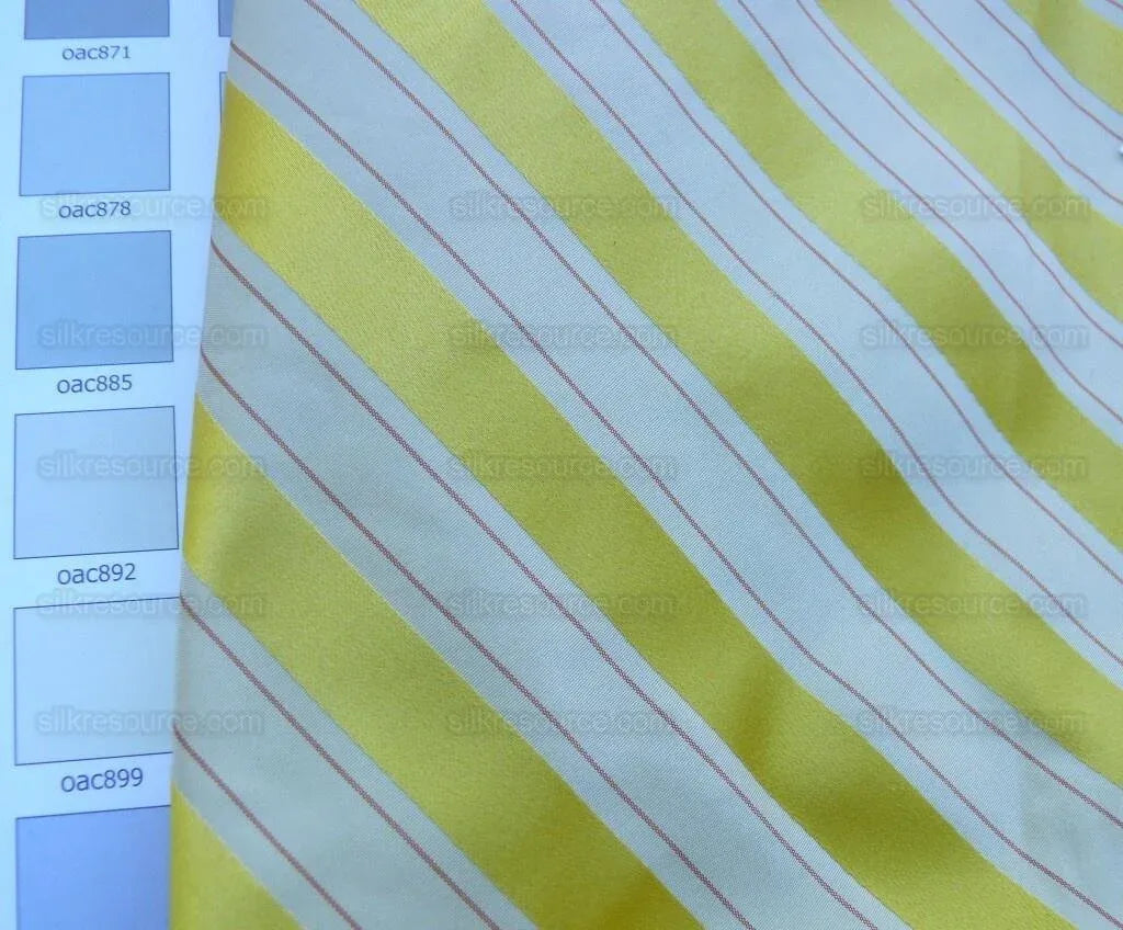 Scalamandre "province" Stripe Silk Taffeta and Silk Satin Golds Bty MSRP USD 500+/Y