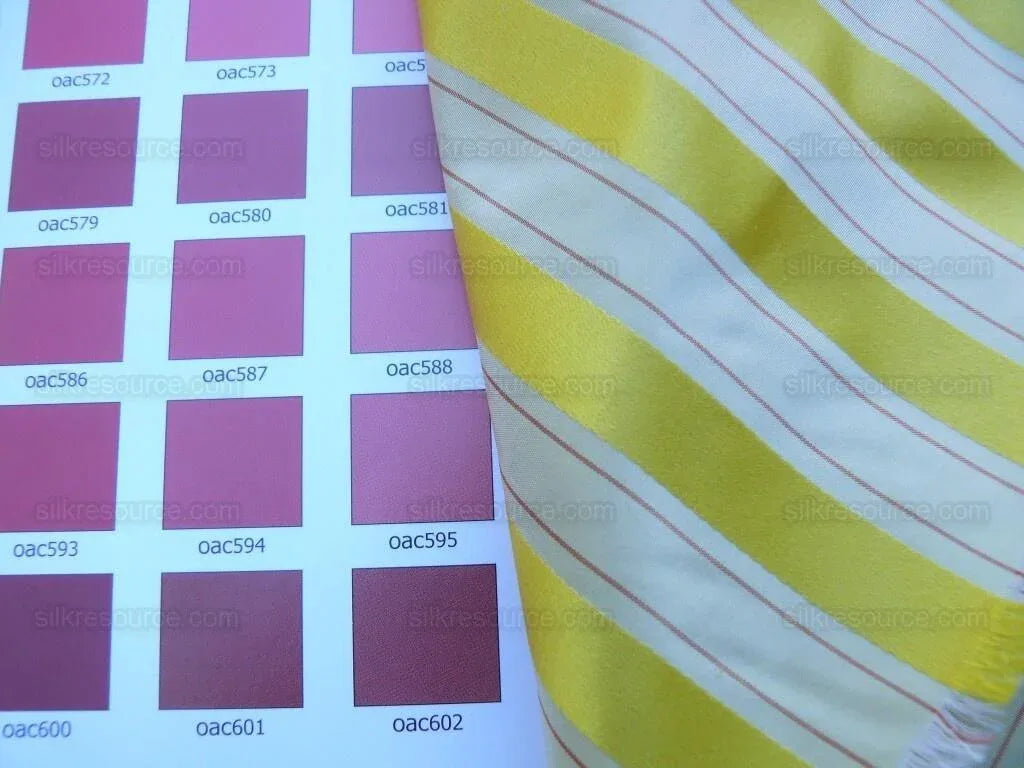 Scalamandre "province" Stripe Silk Taffeta and Silk Satin Golds Bty MSRP USD 500+/Y