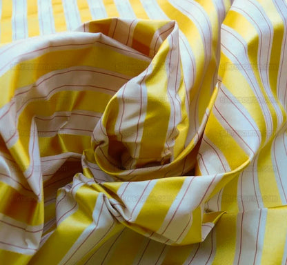 Scalamandre Province Stripe Silk Taffeta and Silk Satin Golds Bty MSRP USD 500+/Y
