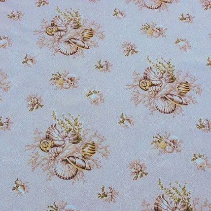 Scalamandre Neptune's Treasure Seashell Nautical Conch Scallop Nautilus Taupe Beige MSRP USD 259/y