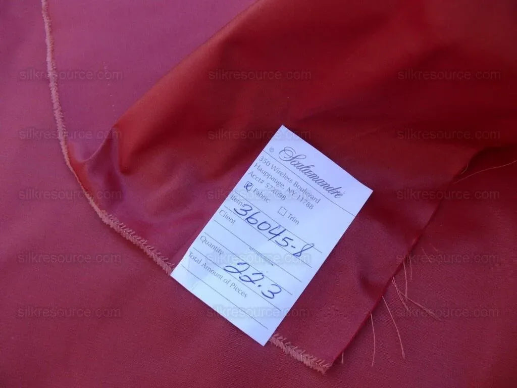 Scalamandre Sotto Voce 100% Silk Taffeta Scarlet Amazing Red Pink Rose! MSRP USD 200/Y