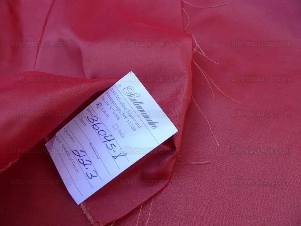 Scalamandre Sotto Voce 100% Silk Taffeta Scarlet Amazing Red Pink Rose! MSRP USD 200/Y