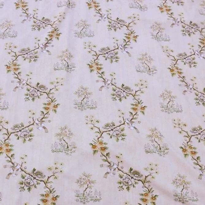 Scalamandre Floreale Blanc On Blanc Chinoserie Garden Print Peace Tree Rose Peony MSRP USD 284/y