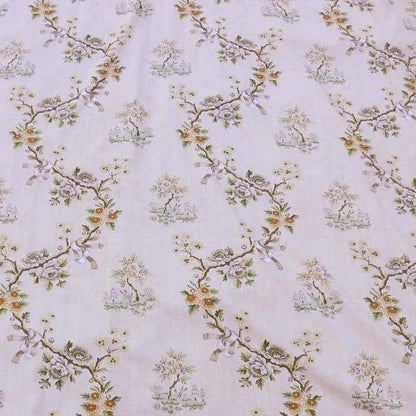 Scalamandre Floreale Blanc On Blanc Chinoserie Garden Print Peace Tree Rose Peony MSRP USD 284/y