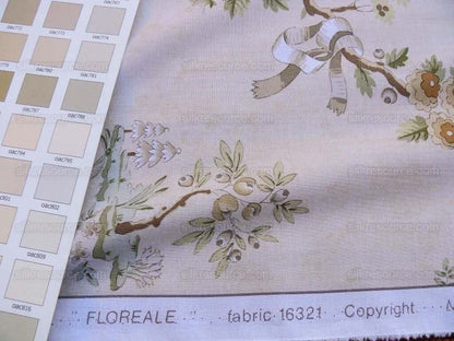 Scalamandre Floreale Blanc On Blanc Chinoserie Garden Print Peace Tree Rose Peony MSRP USD 284/y