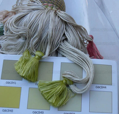 Scalamandre Lyon 100% Silk Double Tie Back Watermelon Pink Green