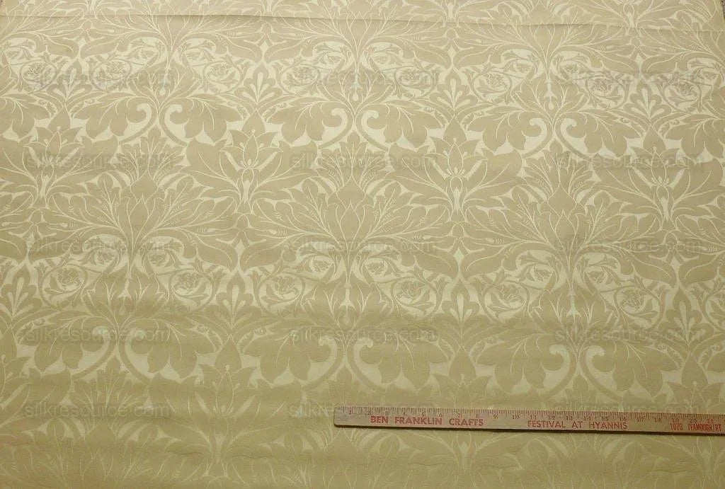 Scalamandre "acanthus" Cotton Damask Maize Bty