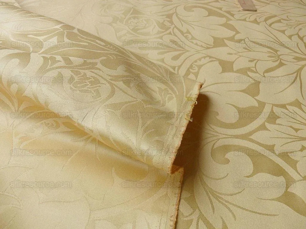 Scalamandre "acanthus" Cotton Damask Maize Bty