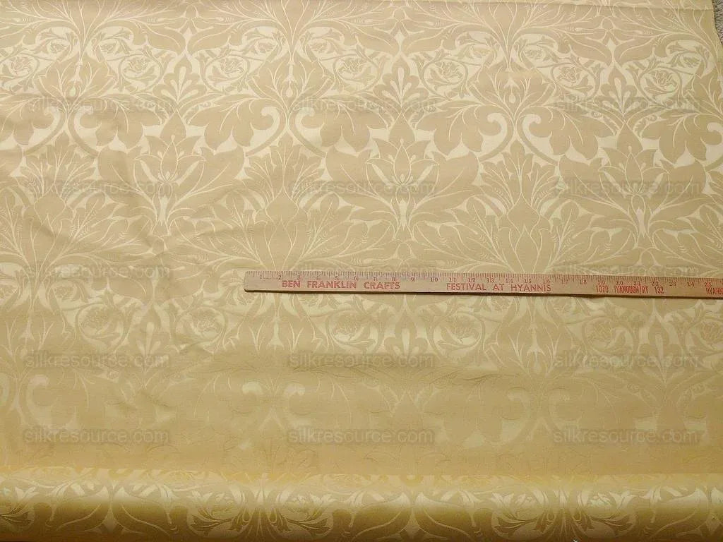 Scalamandre "acanthus" Cotton Damask Maize Bty