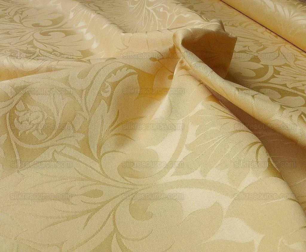 Scalamandre "acanthus" Cotton Damask Maize Bty