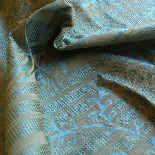 SCALAMANDRE "SABRINA GAUFRE" DAMASK FRENCH BLUE BTY