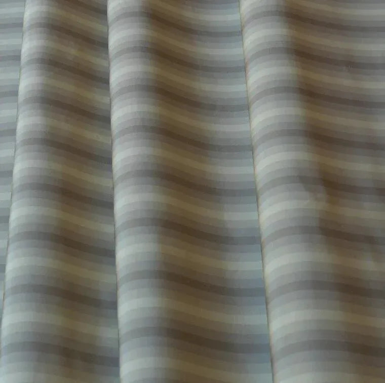 SCALAMANDRE "DOMENICO STRIPE" 100% SILK TAFFETA TAUPE BTY