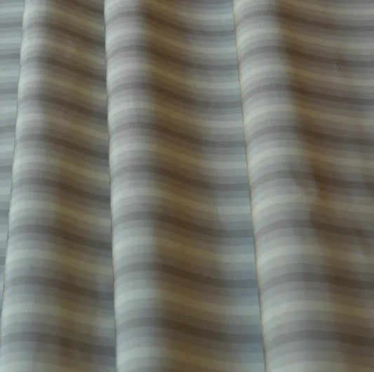 SCALAMANDRE "DOMENICO STRIPE" 100% SILK TAFFETA TAUPE BTY