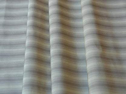 Scalamandre "domenico Stripe" 100% Silk Taffeta Taupe Bty