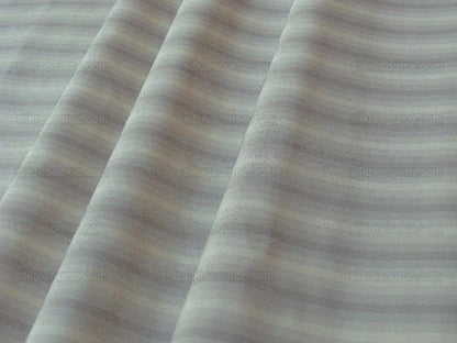 Scalamandre "domenico Stripe" 100% Silk Taffeta Taupe Bty