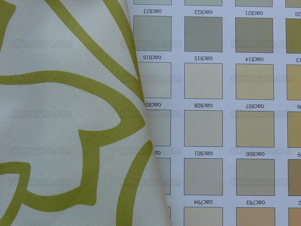 Scalamandre "yin" 100% Silk Print Tropical Abstract Foliage Green/white Matisse Style Drawing