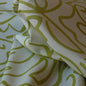 SCALAMANDRE "YIN" 100% SILK PRINT GREEN/WHITE BTY