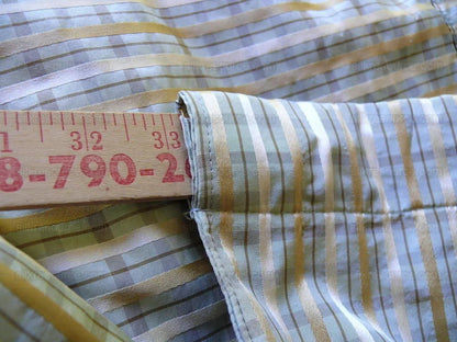 Lee Jofa Paradise Silk Drapery Pair Sea Glass Aqua Green Blue Gold 77"x101