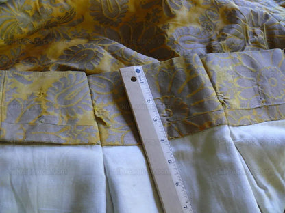 Authentic Fortuny Drapery "impero" Yellow Gold & Silver 3panels