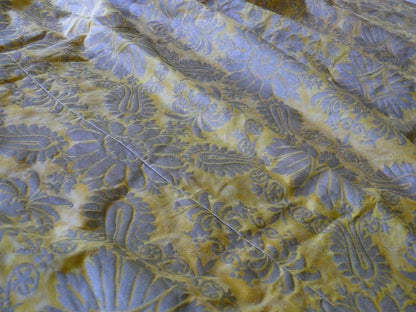 Authentic Fortuny Drapery "impero" Yellow Gold & Silver 3panels