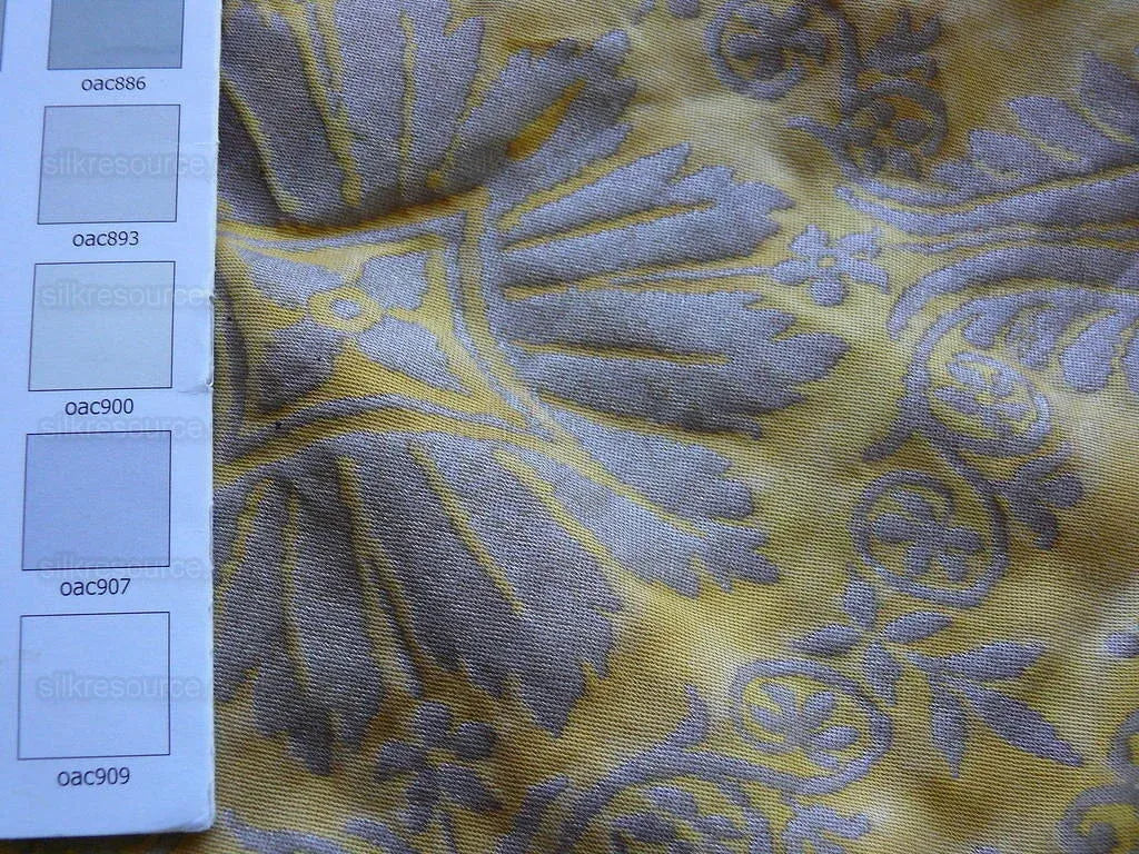 Authentic Fortuny Drapery "impero" Yellow Gold & Silver 3panels