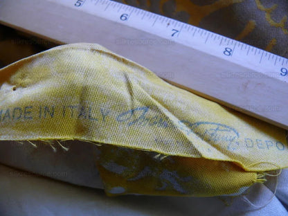 Authentic Fortuny Drapery "impero" Yellow Gold & Silver 3panels