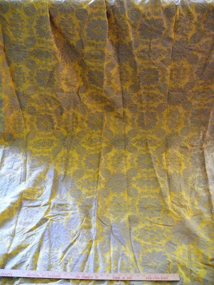 Authentic Fortuny Drapery "impero" Yellow Gold & Silver 3panels