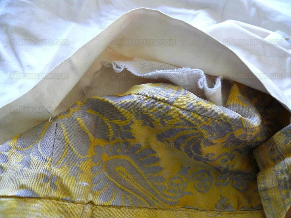 Authentic Fortuny Drapery "impero" Yellow Gold & Silver 3panels