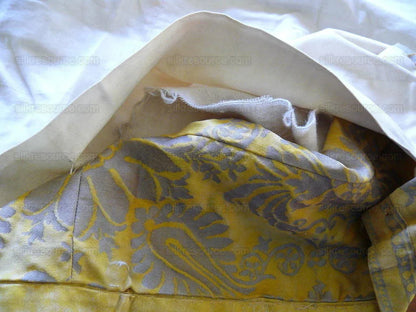 Authentic Fortuny Drapery "impero" Yellow Gold & Silver 3panels