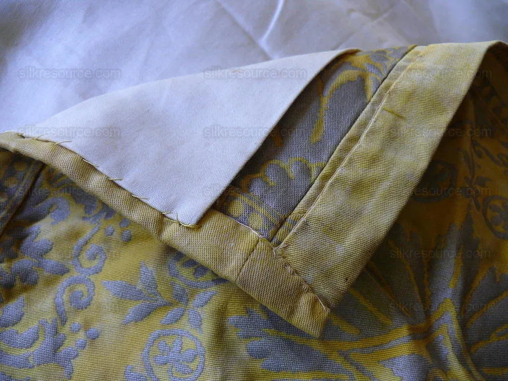 Authentic Fortuny Drapery "impero" Yellow Gold & Silver 3panels