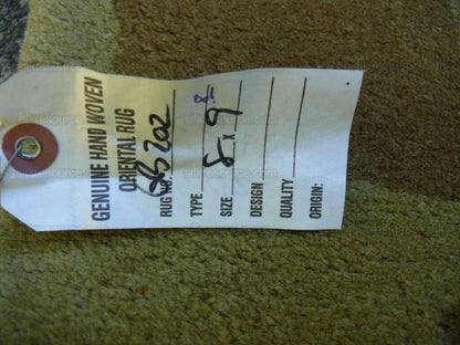 Hokanson Hand Tufted Gold Sage Green Wool Modern 8'x9'8"