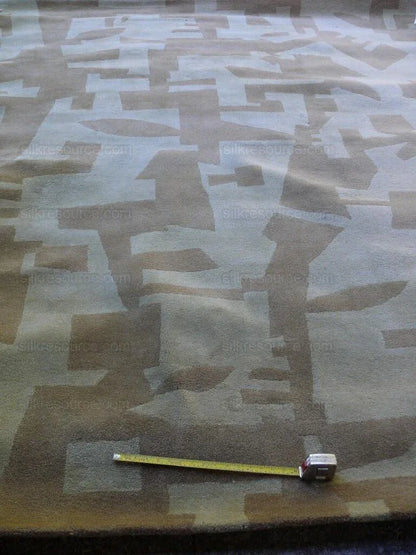 Hokanson Hand Tufted Gold Sage Green Wool Modern 8'x9'8"