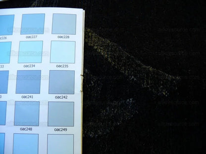 Endless Knot Silk &amp; Wool Tibetan Athana Rug Azure Chartruse 5'x3