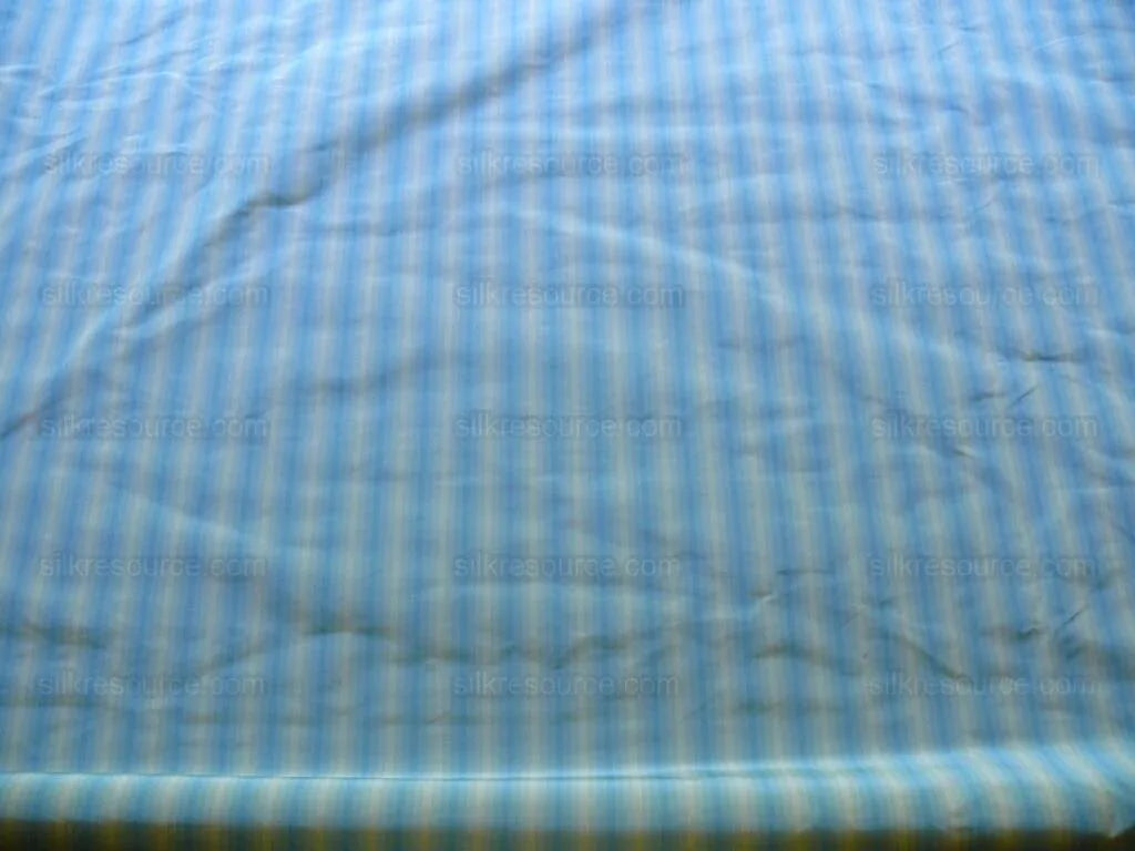 Scalamandre "domenico Stripe" 100% Silk Taffeta Blue Beige Taupe Cream Bty