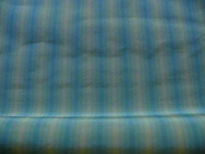 1y Scalamandre "domenico Stripe" 100% Silk Taffeta Blue Minor Defect