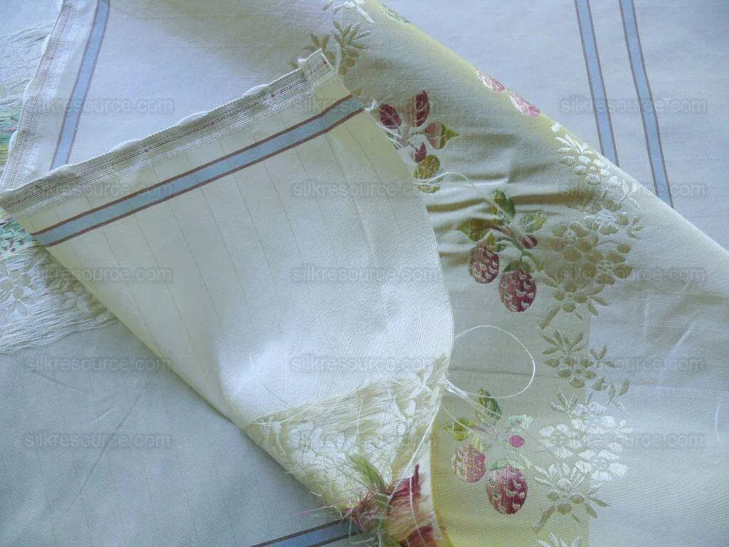 Scalamandre Strawberry Design Striped Taffeta Lisere Multi