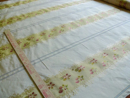 Scalamandre Strawberry Design Striped Taffeta Lisere Multi