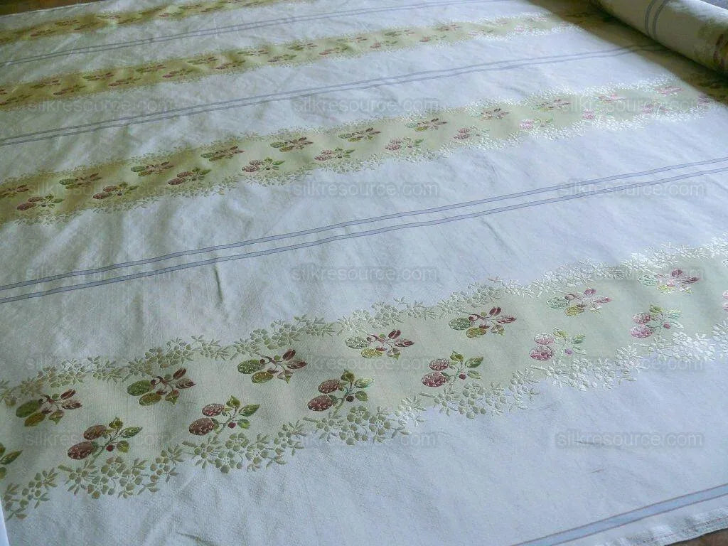 Scalamandre Strawberry Design Striped Taffeta Lisere Multi