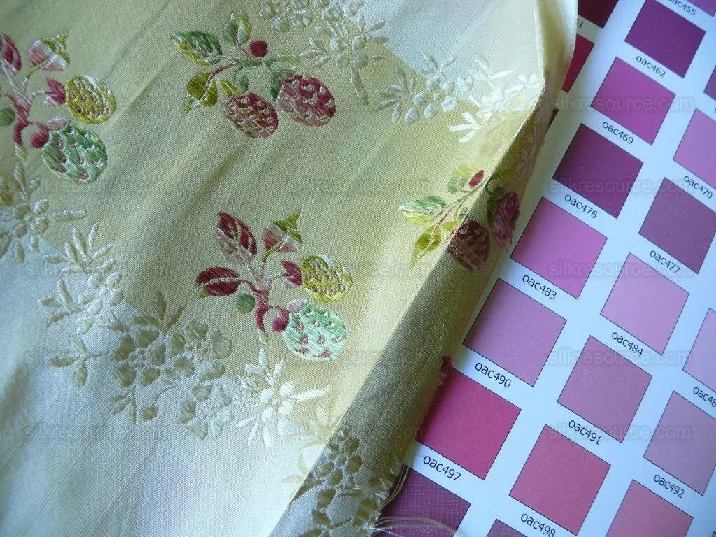 Scalamandre Strawberry Design Striped Taffeta Lisere Multi