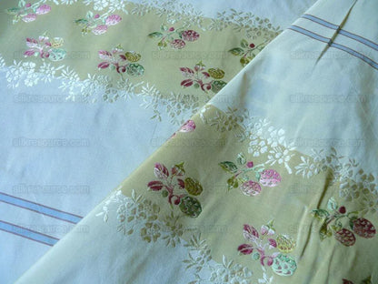 Scalamandre Strawberry Design Striped Taffeta Lisere Multi