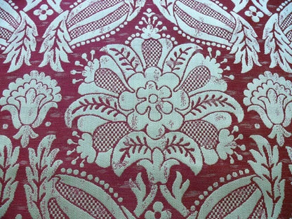 Scalamandre Reggio Raspberry Red Pink Silver Gold Large Artichoke Pomegranate Lotus MSRP USD 399/y